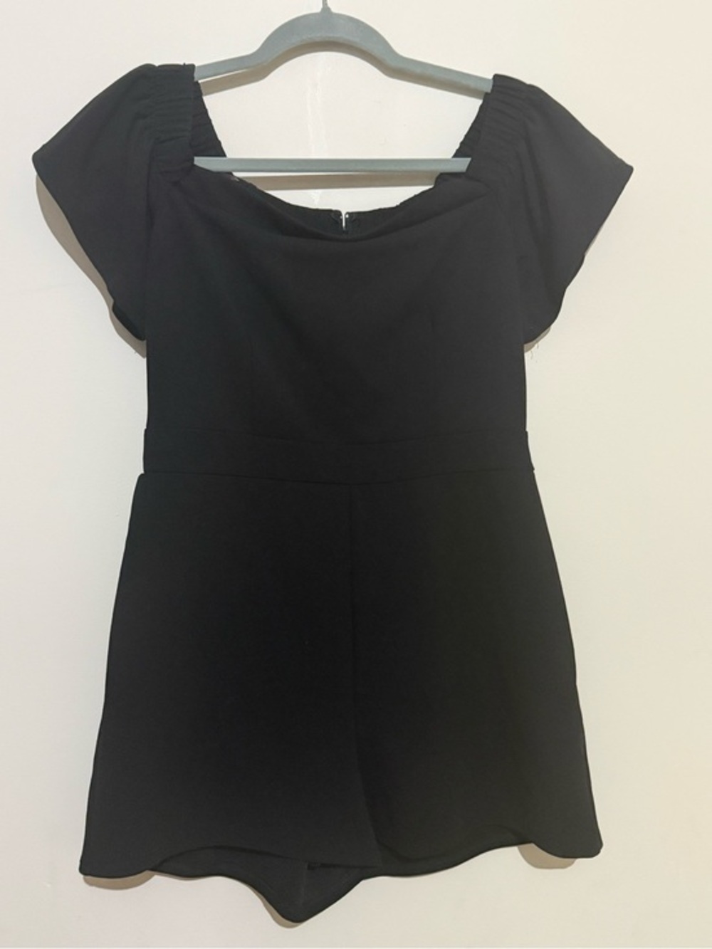 Charlotte Russe Black Off-Shoulder Romper